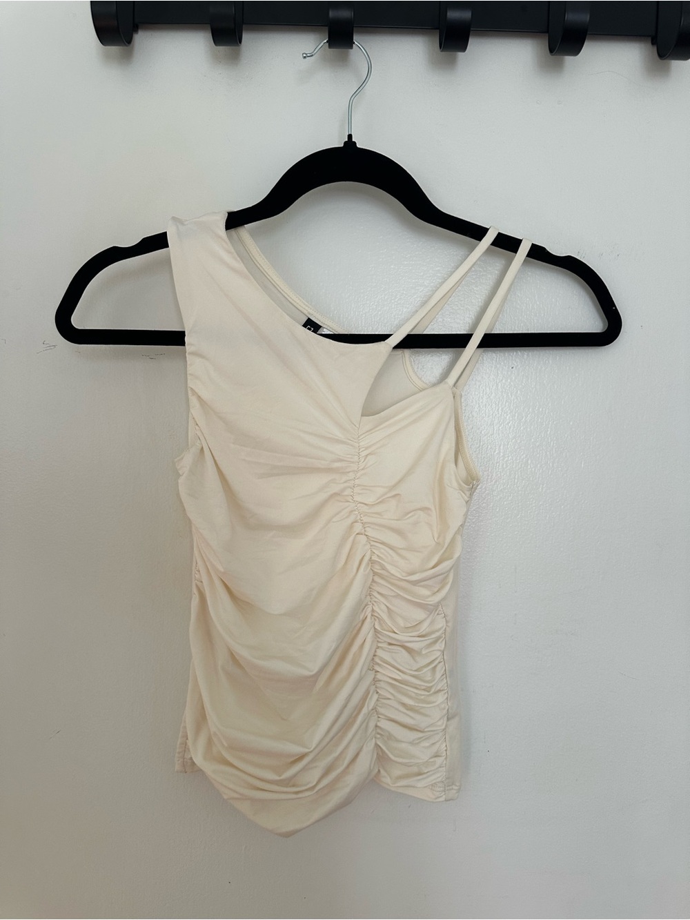 H&M Cream Asymmetrical Ruched Camisole